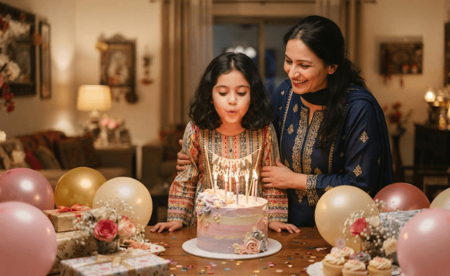 Landscape Mother Daughter BD Cake