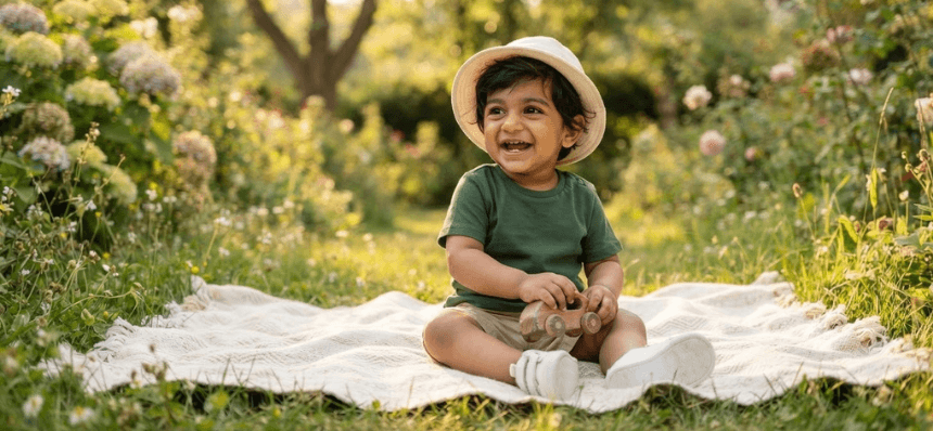 Landscape in Garden Babyshoot